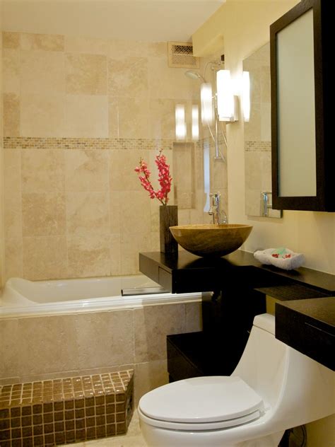 Small Bathroom With Vessel Sink on Floating Countertop | HGTV