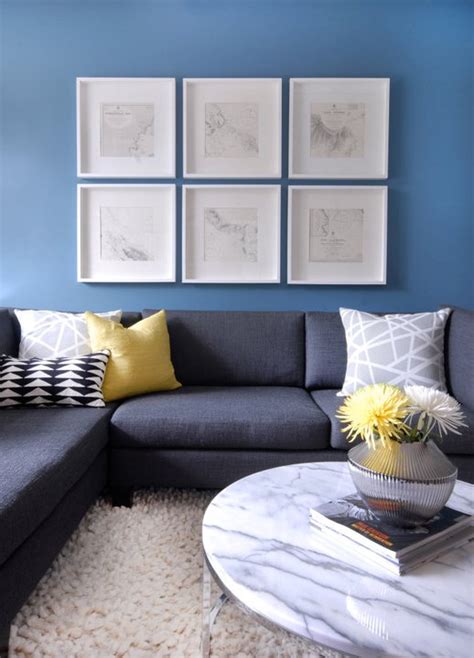 Check spelling or type a new query. Charcoal Gray Sectional with Yellow Pillow - Contemporary ...