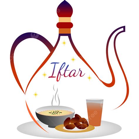 Iftar Ramadan Con Sopa De Té E Ilustración De Kurma Png Iftar