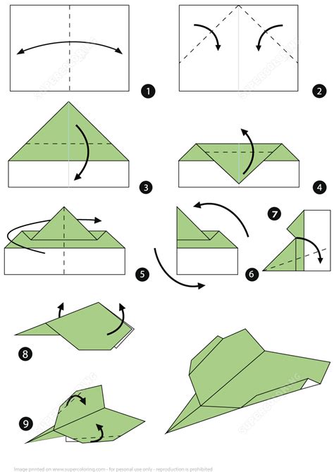 Wie Man Ein Origami Flugzeug Bastelt Mit Schritt Für Schritt Anleitung