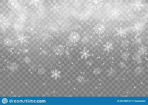 Christmas Winter Snowfall Vector Snowflakes Stock Vector