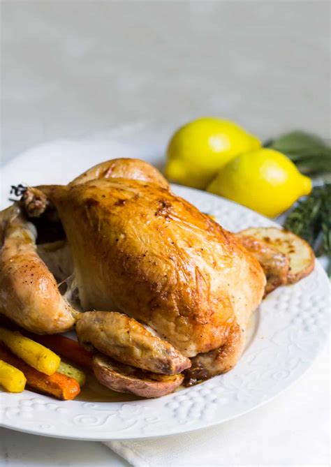 When ready to serve, fold about 2 tablespoons of chicken mixture into each round and serve. Roast Chicken French-Style (Poulet Roti) - Mon Petit Four®