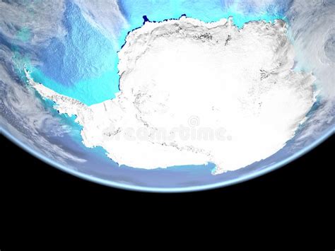 Antarctica From Space Stock Illustration Illustration Of Elements