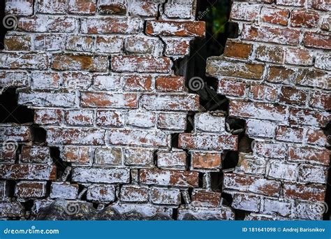 Old Crumbling Brick Wall With Gaps Through Stock Photo Image Of Brick