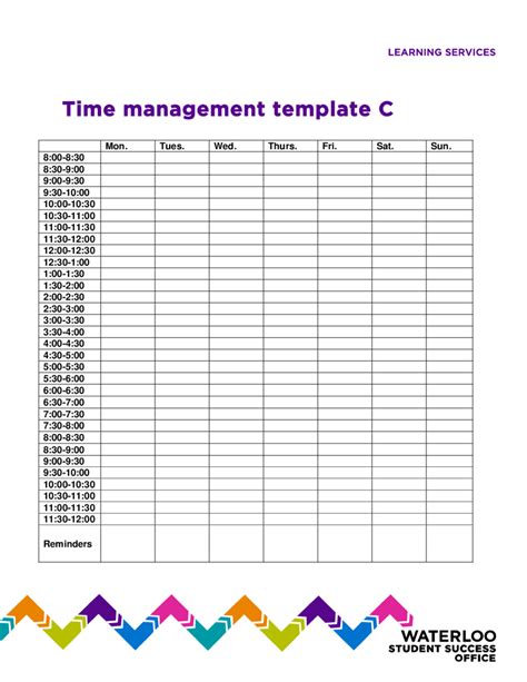 Time Management To Do List Template