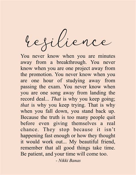 resilience 8 5” x 11” print resilience quotes encouragement quotes soul love quotes