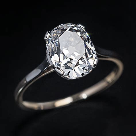 A round brilliant or square princess cut maximizes the sparkle of the diamond, making it an excellent choice for the ring. Antique Russian 2.91 Ct D-Color Diamond Engagement Ring ...