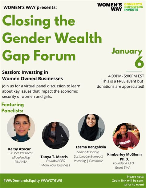 Closing The Gender Wealth Gap Flyer 2 2 Asset Funders Network
