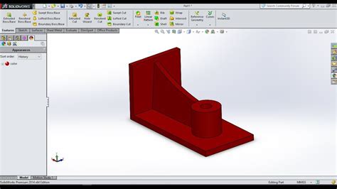 Rib Features In Solid Works Solidworks Tutorials For Beginner Youtube