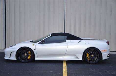 Brianzuk records a sick lowered white ferrari 430 scuderia spider 16m with tinted tail lights, tinted windows, blacked out sidemarkers, and black. Find used Ferrari F430 Novitec Rosso Spider - Pearl Matte White 175k in Options in Hollywood ...