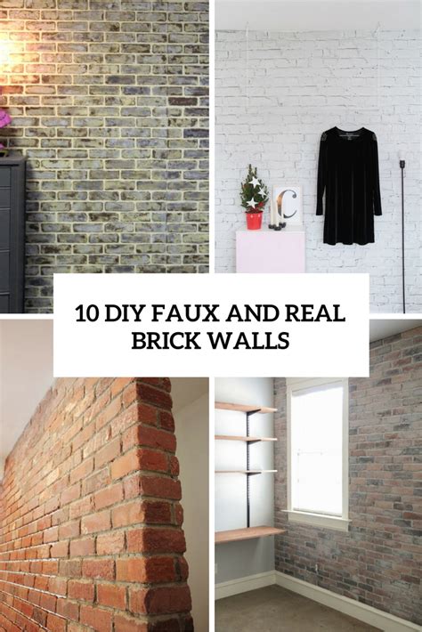 10 Diy Faux And Real Exposed Brick Walls Shelterness