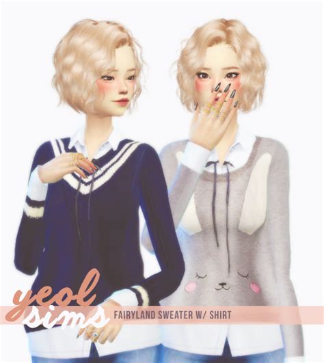 Yeolsims Cute Sweaters Anime Outfits Sims 4 Cc