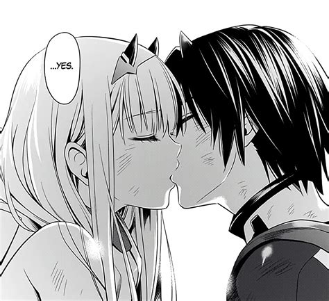 Darling In The Franxx Zero Two X Hiro Kiss Manga Art Rdarlinginthefranxx