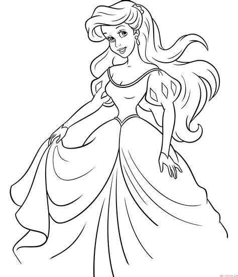 Mermaid Princess Ariel Coloring Pages Coloring Pages