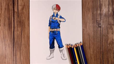 How To Draw Shoto Todoroki Full Body Step By Step Drawing With