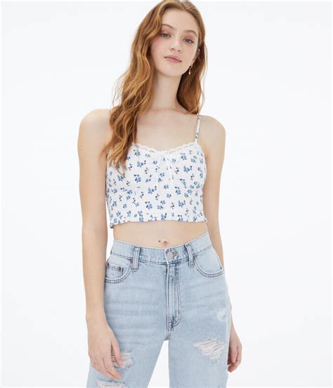 Floral Bustier Cropped Cami