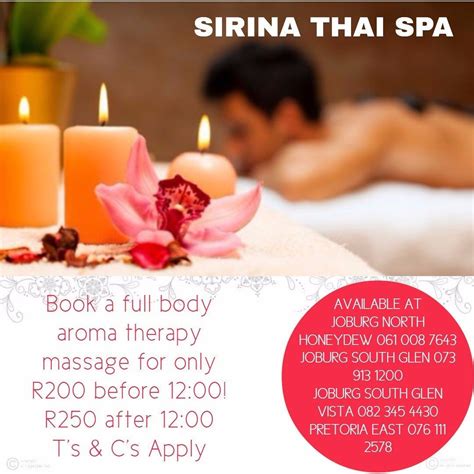 Sirina Thai Spa Aromatherapy Extended Due To Popular Demand Book An
