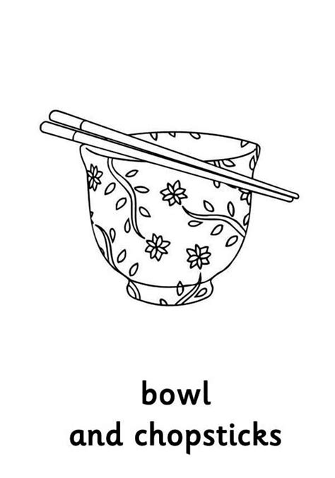 2 corinthians 12:9 coloring pages. Bowl and Chopsticks Chinese Symbols Coloring Page - NetArt