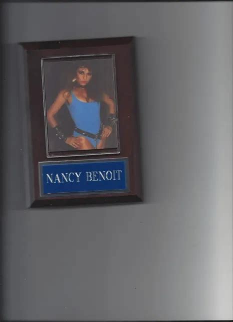 Nancy Benoit Plaque Wrestling Wcw Ecw Woman Devil Fallen Angel Woman