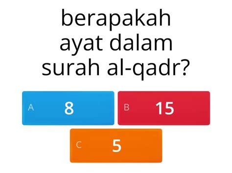 Surah Al Qadr Quiz
