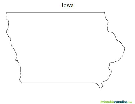 Printable State Map Of Iowa