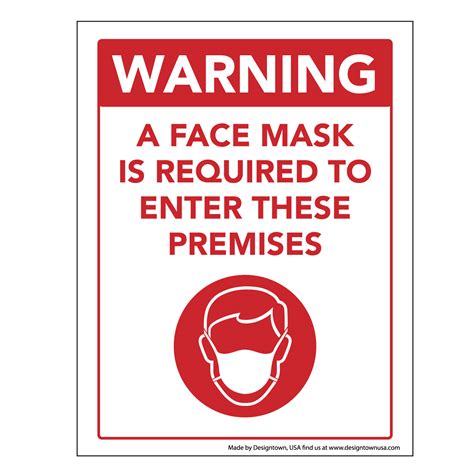 Find & download free graphic resources for mask required sign. Warning! Face Mask Required Signs For Windows & Walls - Regular Size - 8.5" x 11" - Red - 6 Pack ...