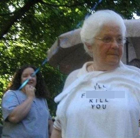 Hilarious Old People With Inappropriate Slogans On Their Shirts Fun