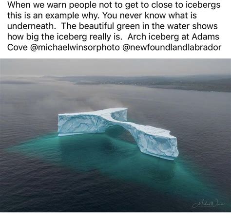 An Iceberg Floating In The Ocean With Captioning About It S Meaning