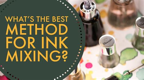 What Is The Best Method For Ink Mixing Qanda Slices Youtube