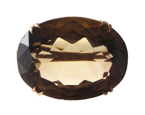 Willis And Sons 9ct Rose Gold Smokey Quartz Brooch Brooches Jewellery