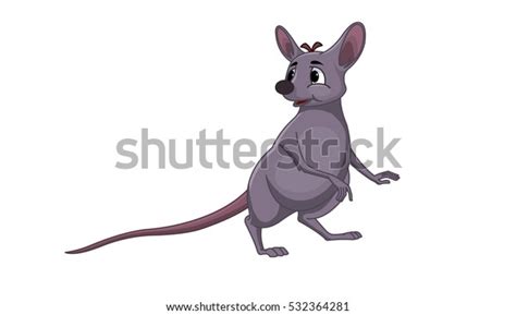 Gray Rat Cartoon Vector Image Stock Vector Royalty Free 532364281