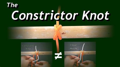 Constrictor Knot 2 Ways To Tie It And Comparison With The Clove Hitch