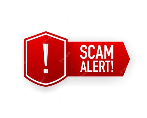 Premium Vector Scam Alert Red Banner Scam Sign Label Isolated