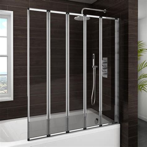 5 Door Shower Screen 1200mm Bath Screens Pvc Bathroom Wall Panels