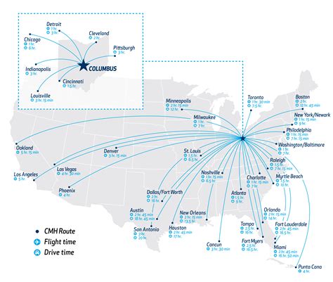 Columbus Airport Terminal Map Tourist Map Of English