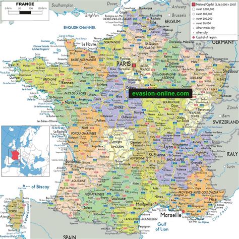 La Carte De France Avec Ses Régions Vacances Arts Guides Voyages