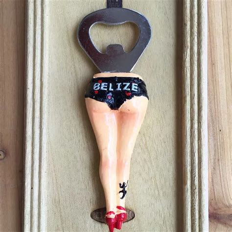 free shipping 1pc belize beach lady magnets sexy legs bottle opener resin figure toy car home