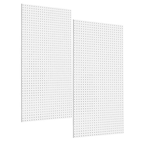 Triton Products 14 In Custom Painted White Pegboard Wall Organizer