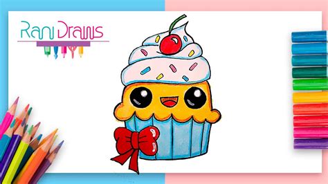 Cómo Dibujar Un Cupcake Kawaii Paso A Paso Youtube