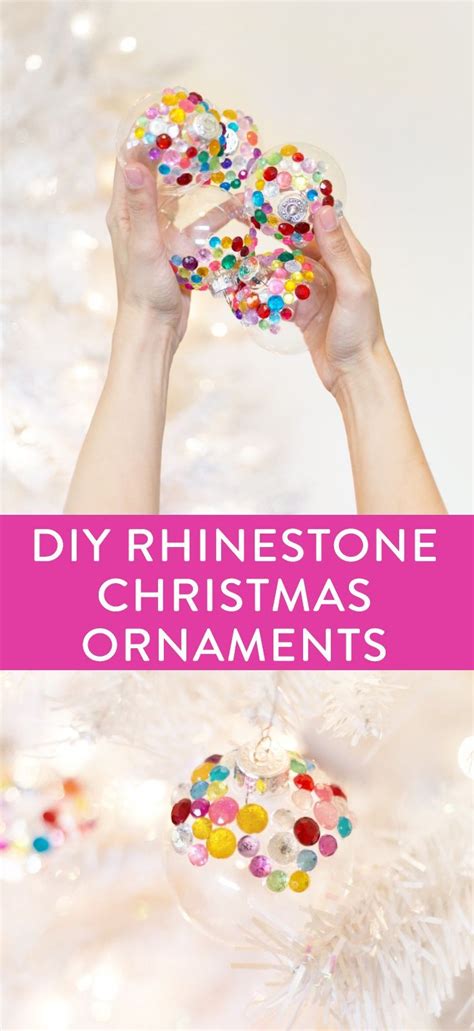 Diy Rhinestone Christmas Ornaments In 2021 Diy Christmas Ornaments