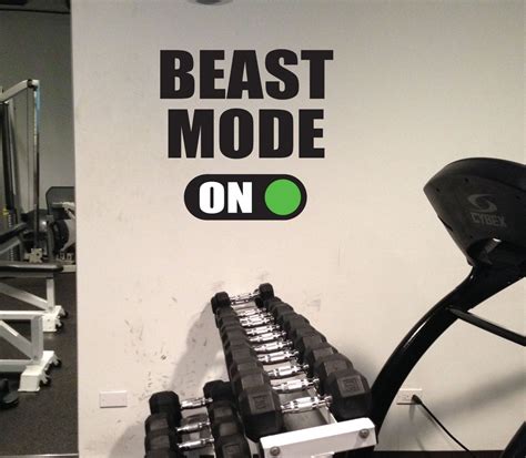 Maybe you would like to learn more about one of these? Home Gym Decor BEAST MODE ON Gym Wall Art Vinyl by ...