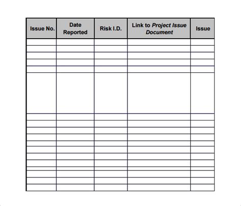 Free 30 Sample Log Templates In Pdf Ms Word Excel