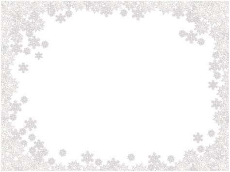 Snowflakes Border Frame Png Image