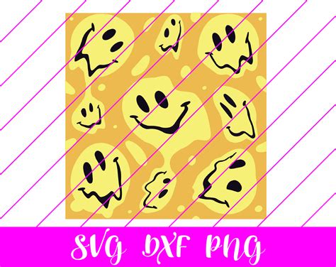 Melting Smiley Svg Files For Cricut Dripping Happy Face Png Svg Shirts Images And Photos Finder