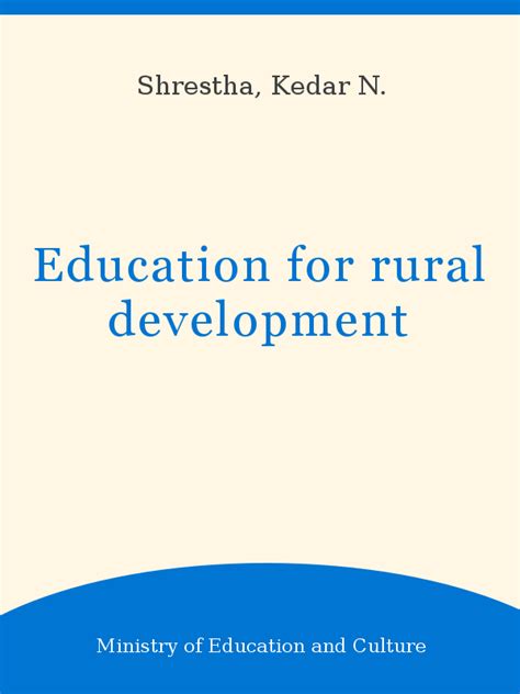 Education For Rural Development