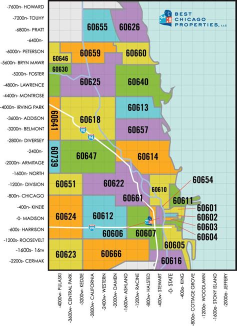Chicago Il Zip Code And Area Code Usefull Map