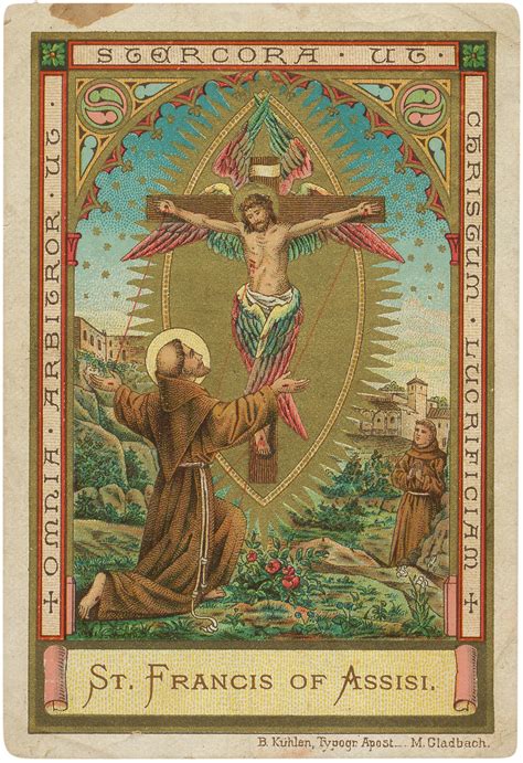Stfrancis Vintage Holy Cards Antique Holy Card St Francis