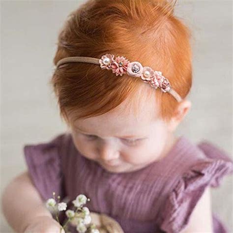 Mligril Baby Girl Flower Headbands Set Elastic Hair Band Crown Flower