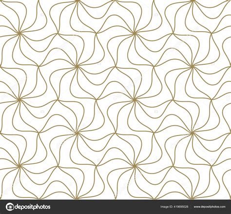 Seamless Pattern Abstract Geometric Line Texture Gold White Background