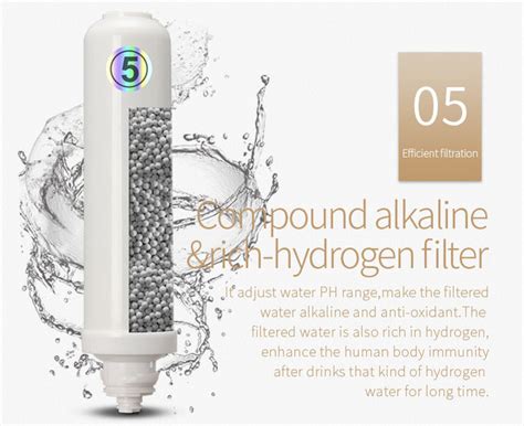 wellblue brand household oxygen countertop purified and alkaline water purifier 5 stages l df206